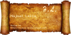 Hajnal Leila névjegykártya